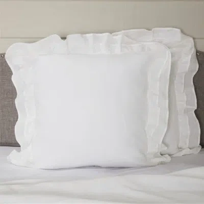 Vhc Brands Provincial Linen Natural Euro Sham In White