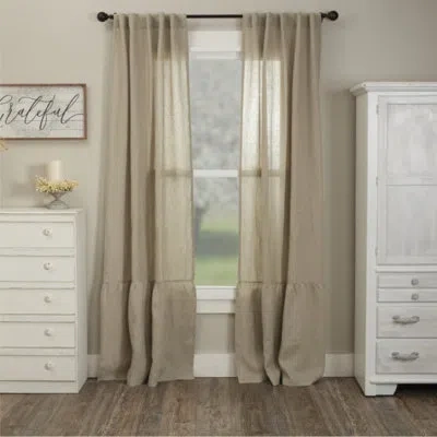 Vhc Brands Provincial Linen Natural Panel Set Of 2