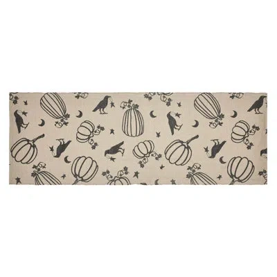 Vhc Brands Runner Raven Harvest Machine Woven Recycled P.e.t Indoor / Outdoor Area Rug In Black/beige In Black,beige