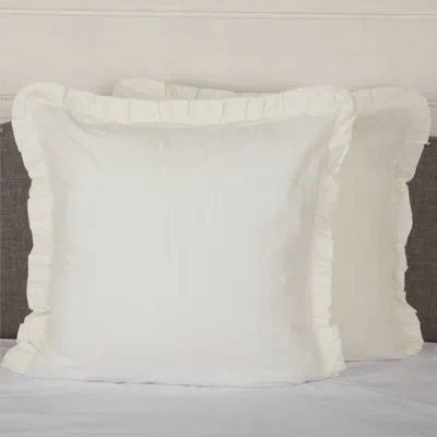 Vhc Brands Sakas 100% Cotton Pillow Sham In White