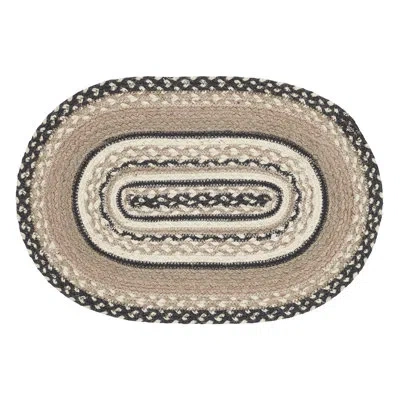Vhc Brands Sawyer 12" Cotton Placemat In Black;white;gray