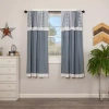 Vhc Brands Sawyer Attached Val Rod Pocket Light-filtering Set Of 2 Curtain Panel In Blue