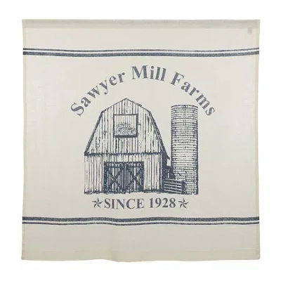 Vhc Brands Sawyer Mill Blue Barn Shower Curtain In White
