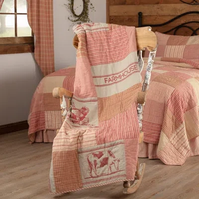 Vhc Brands Sawyer Mill Cotton Throw In Red