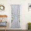 Vhc Brands Sawyer Plaid Light-filtering Rod Pocket Single Door Panel Curtain In Blue