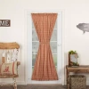 Vhc Brands Sawyer Plaid Light-filtering Rod Pocket Single Door Panel Curtain In Red