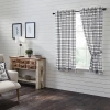 Vhc Brands Sawyer Plaid Rod Pocket Light-filtering Set Of 2 Curtain Panel In Black