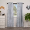 Vhc Brands Sawyer Ticking Rod Pocket Light-filtering Set Of 2 Curtain Panel In Blue