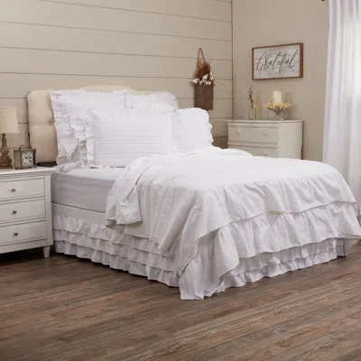Vhc Brands Serenity Full/queen Quilt In White