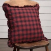 Vhc Brands Shasta Cabin 18x18 Throw Pillow In Red