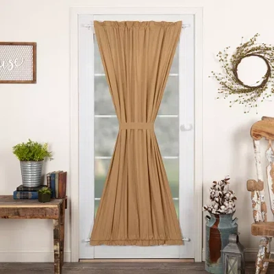 Vhc Brands Simple Life Light-filtering Rod Pocket Single Door Panel Curtain In Sand