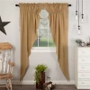 Vhc Brands Simple Life Prairie Rod Pocket Light-filtering Set Of 2 Curtain Panel In Sand