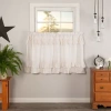 Vhc Brands Simple Life Ruffled 2-pc. Rod Pocket Window Tier In White
