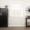 Vhc Brands Solid Tailored Kitchen Curtain In White