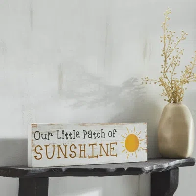 Vhc Brands Spring In Bloom Our Little Patch Of Sunshine Sign 4x14x0.75 In White;green;yellow