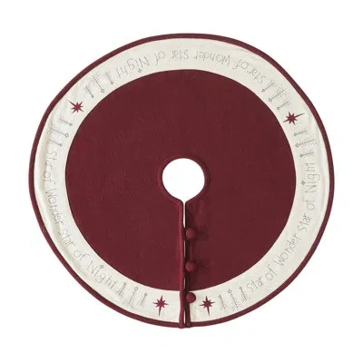 Vhc Brands Star Of Wonder Tree Skirts In Burgundy