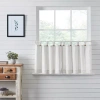 Vhc Brands Stitched Burlap 2-pc. Tab Top Window Tier In White