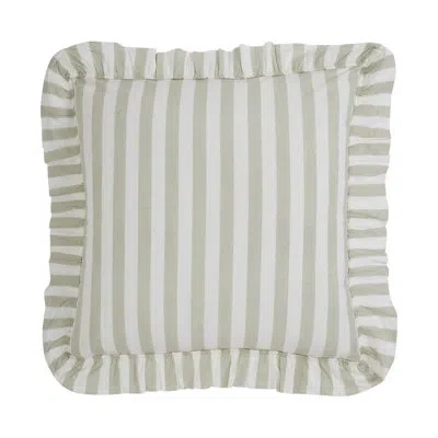 Vhc Brands Striped 100% Cotton Pillow Sham In White;tan