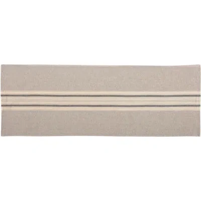 Vhc Brands Surikova Striped 100% Cotton Table Runner In Gray;cream;tan