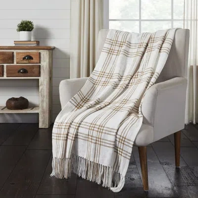Vhc Brands Throw In Golden Tan;soft White