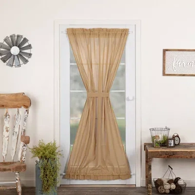 Vhc Brands Tobacco Cloth Sheer Rod Pocket Single Door Panel Curtain In Sand
