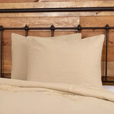 Vhc Brands Veranda Burlap Natural Reversible Pillow Sham In Brown