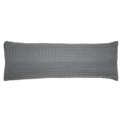 Vhc Brands Waffle Weave Body Pillow Cover In Gray