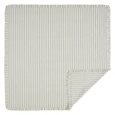 Vhc Brands White/tan Standard Cotton Reversible Quilt In White;tan