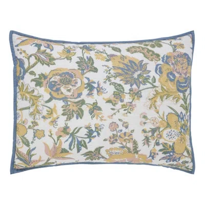 Vhc Brands Wilder 100% Cotton Ties Sham In Blue;green;beige