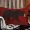 Vhc Brands Wyatt Bear Hooked Rectangular Pillow Cover & Insert In Brown;red;tan