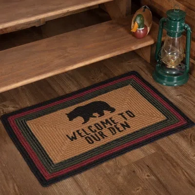 Vhc Brands Wyatt Braided Cotton/jute Black/brown/red Area Rug In Black;red;tan