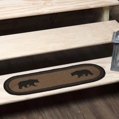 Vhc Brands Wyatt Dark Tan/ink Black/army Green Stair Tread In Black;tan;green