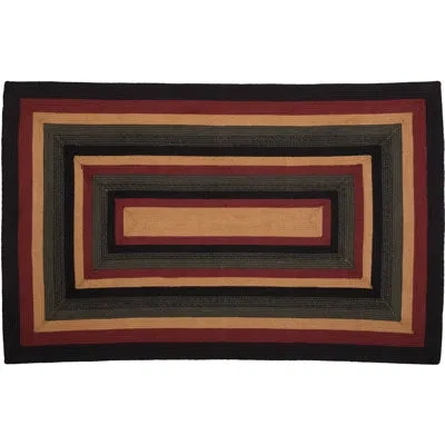 Vhc Brands Wyatt Jute Rug W/ Pad In Black;red;tan