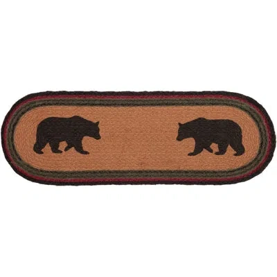 Vhc Brands Wyatt Oval Table Runner In Black;red;tan