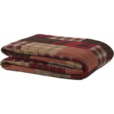 Vhc Brands Wyatt Throw In Crimson,khaki,espresso,patchwork