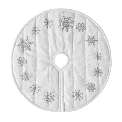 Vhc Brands Yuletide Burlap Cotton Tree Skirt In Antique White