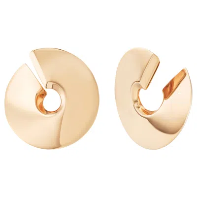 Pre-owned Vhernier 18kt Rose Gold Verso Grande Clip-on Earrings, Italy, 2020 In Red