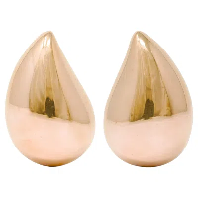 Pre-owned Vhernier 2000's 18 Karat Yellow Gold Tear-drop Ear-clip Earrings