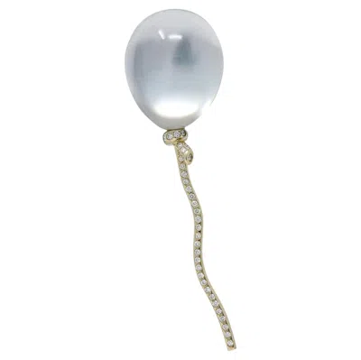 Pre-owned Vhernier Diamond Multi-gem 18 Karat Gold Balloon Palloncino Brooch