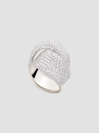 Vhernier Abbraccio White Gold Diamond Pave Ring