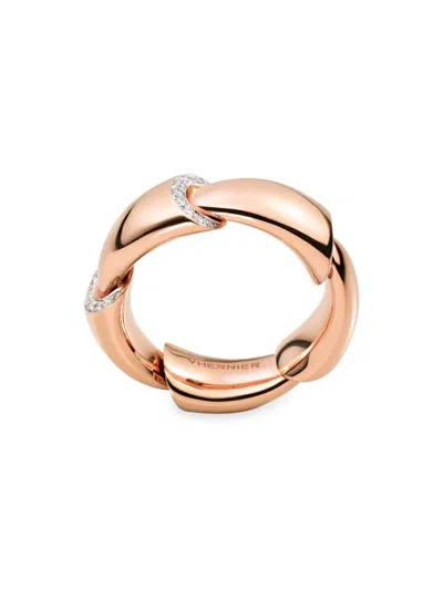 Vhernier Women's Calla 18k Rose Gold & 0.28 Tcw Diamond Ring
