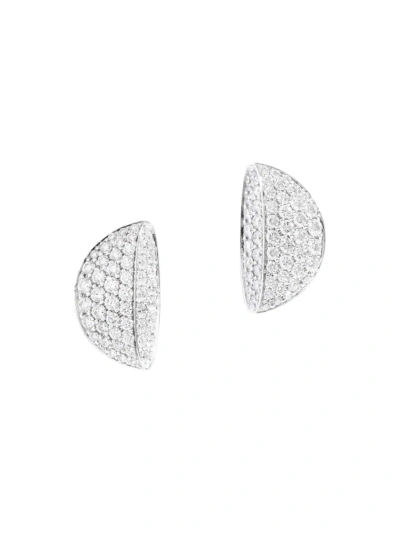 Vhernier Women's Eclisse Endless 18k White Gold & 0.90 Tcw Diamond Stud Earrings