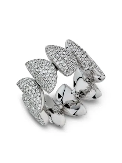 Vhernier Women's Eclisse Endless 18k White Gold & 3.02 Tcw Diamond Ring In Metallic
