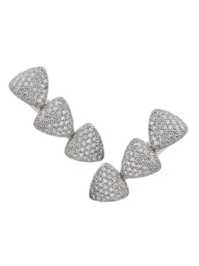 Vhernier Women's Freccia Endless 18k White Gold & 2.58 Tcw Diamond Stud Earrings In Metallic
