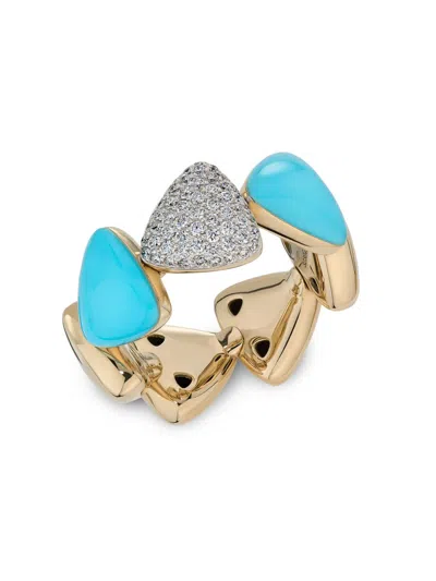 Vhernier Women's Freccia Endless 18k White Gold & Multi-stone Ring