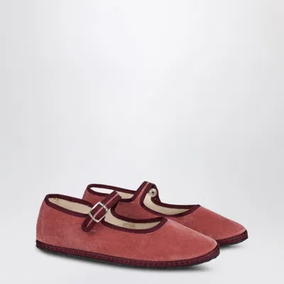 Vi Bi Vene Zi A Mary Jane In Marie Antoinette Pink Velvet