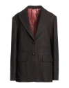 Vi To Vi Woman Blazer Chocolate Brown Size 2 Virgin Wool, Polyester