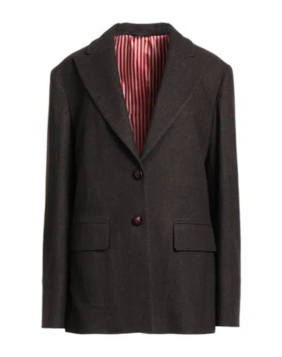 Vi To Vi Woman Blazer Chocolate Brown Size 2 Virgin Wool, Polyester