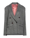 Vi To Vi Woman Blazer Grey Size 4 Viscose, Polyamide, Elastane In Grey