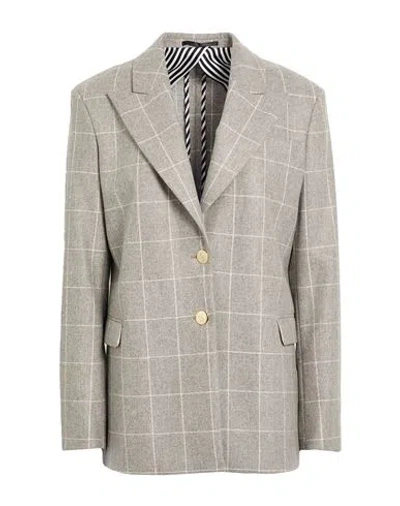 Vi To Vi Woman Blazer Grey Size 8 Virgin Wool In Gray